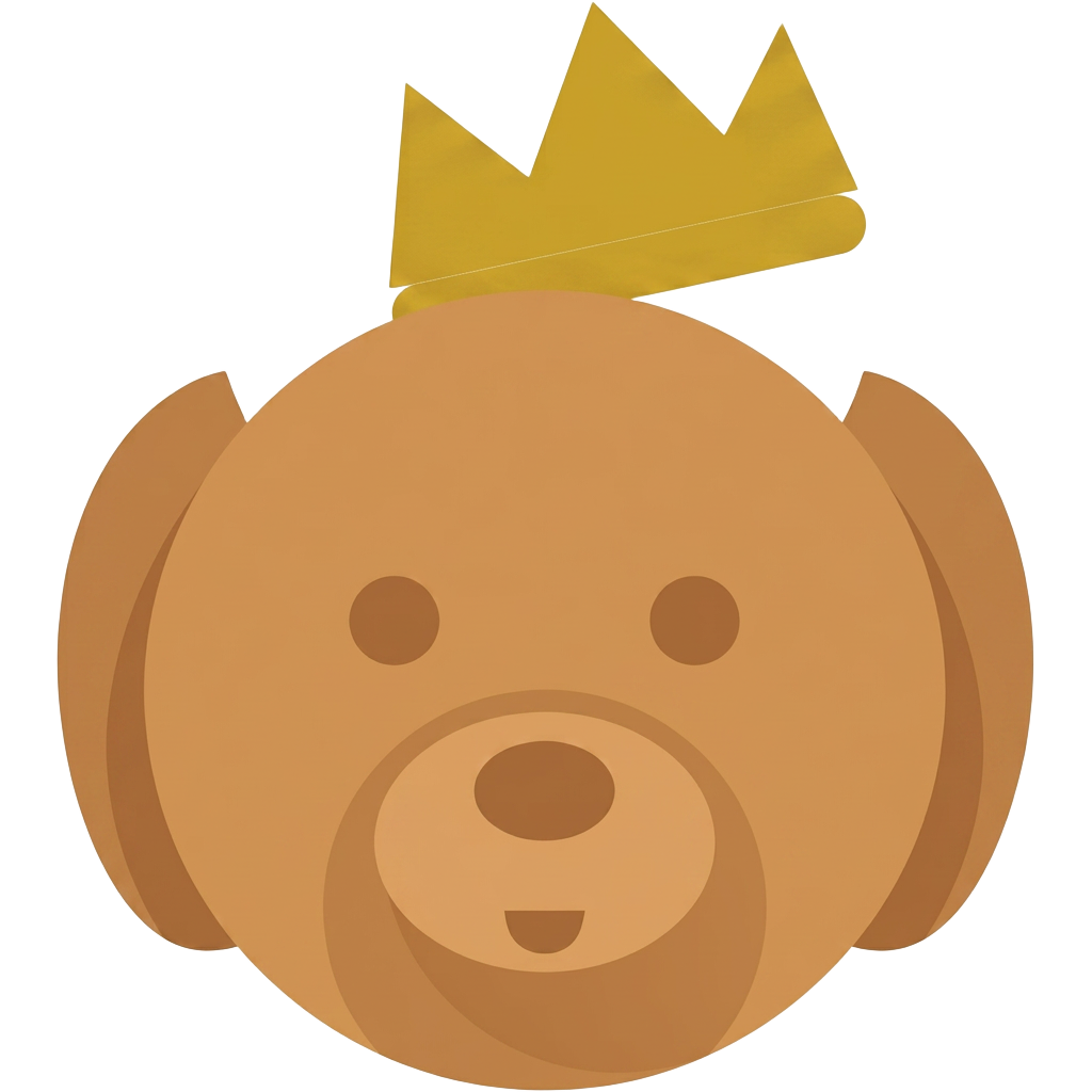 Hound Royalty — a dog wearing a gold crown